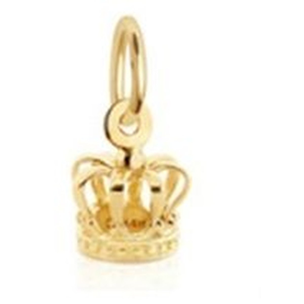 Gold crown charm displayed as handmade jewelry inspiration